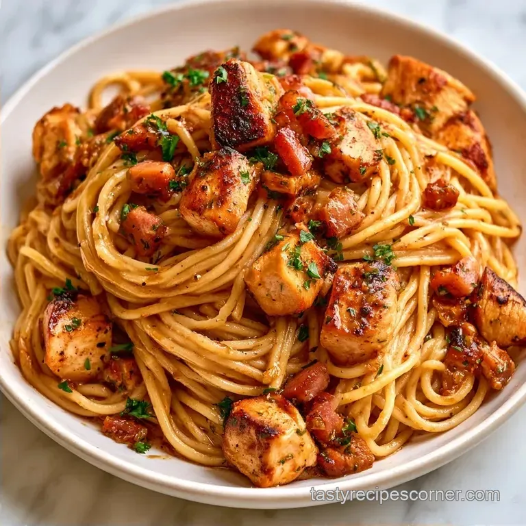 Chicken Carbonara with Turkey Bacon