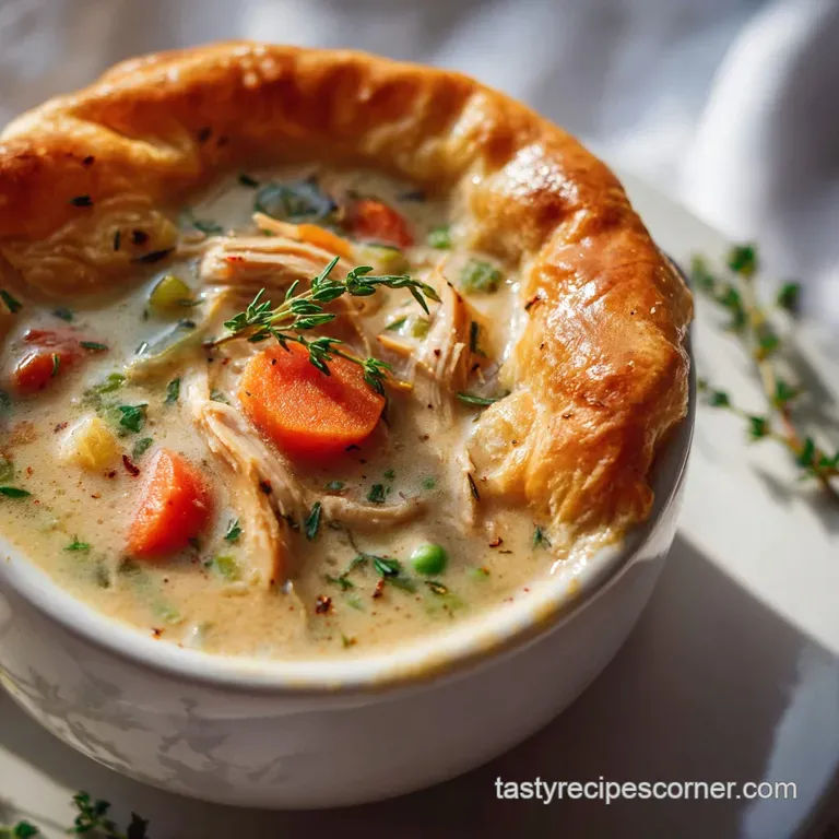 The Best Chicken Pot Pie Soup Recipe with Creamy Vegetables