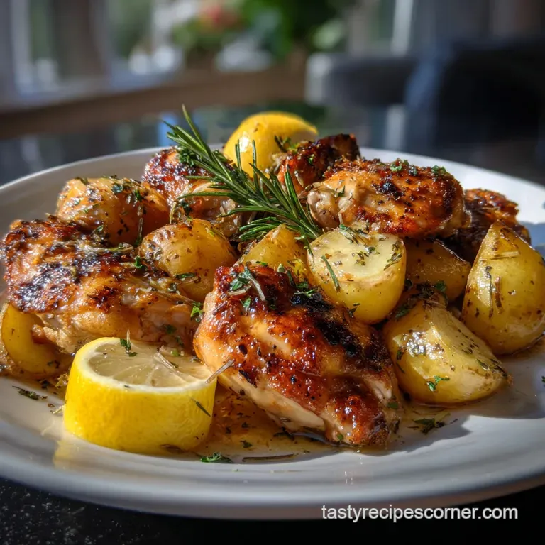 Easy Recipes with Chicken and Potato: One-Pan Meal presentation