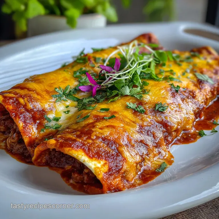 Classic Beef Enchiladas With Red Sauce