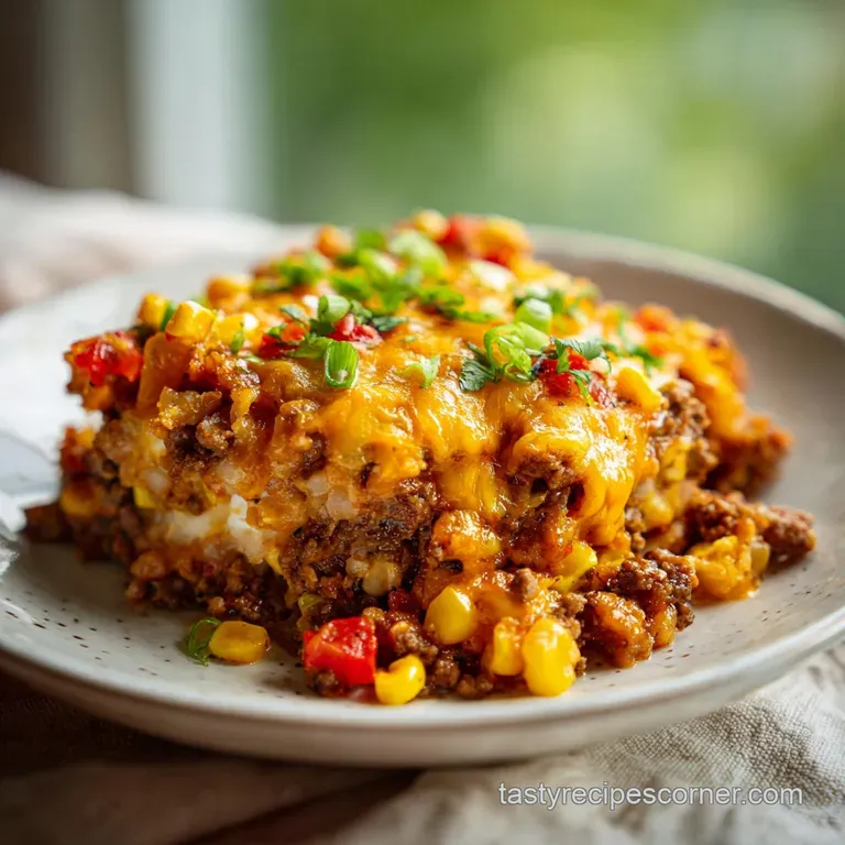 Cowboy Casserole: Hearty Beef and Cornbread