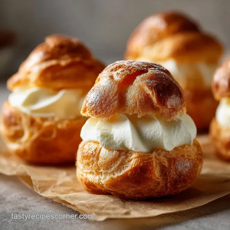 Classic French Cream Puffs (Choux &Agrave; La Cr&egrave;me): Light Airy and Perfectly Creamy presentation