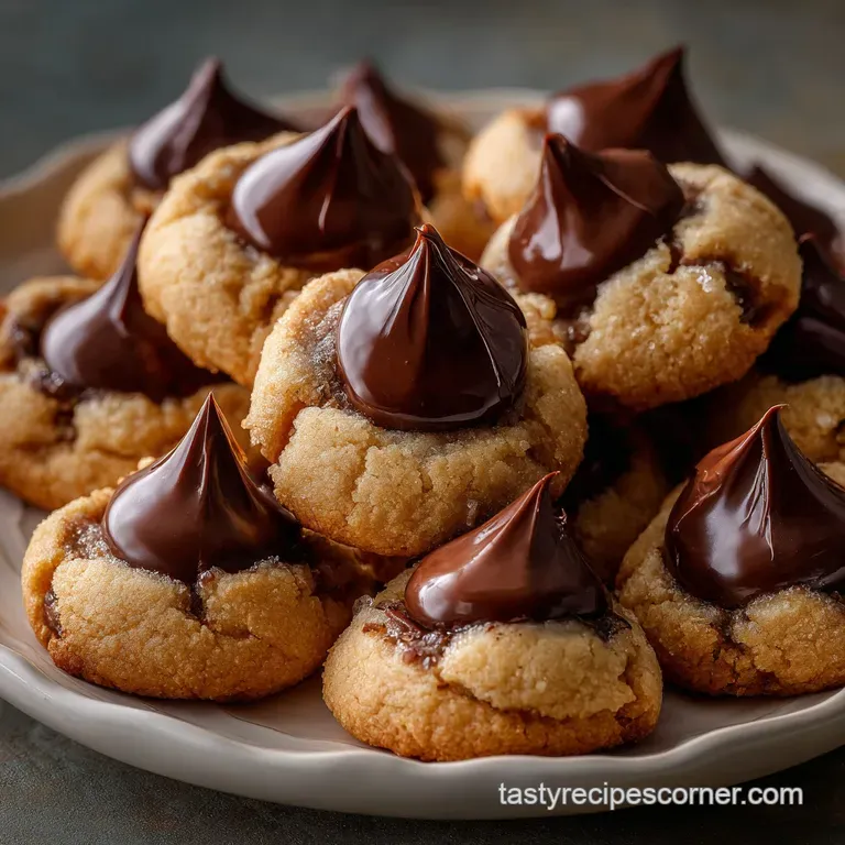 Peanut Butter Blossoms: Soft Hugged with Chocolate presentation
