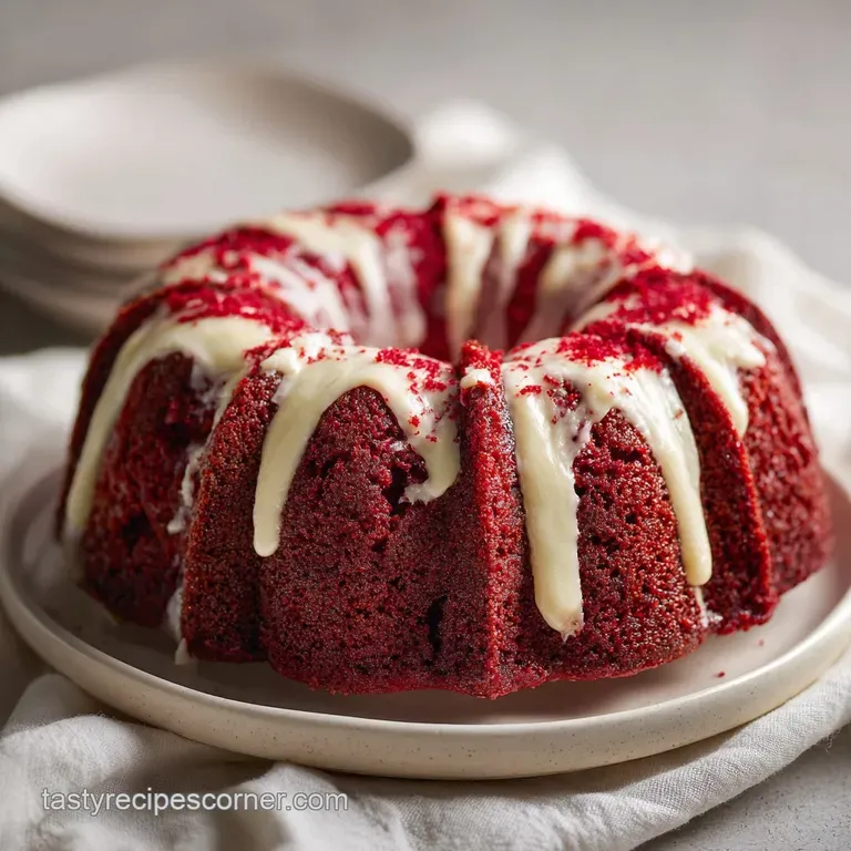Red Velvet Cream Cheese Bundt Cake with Swirl