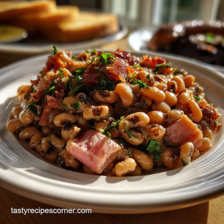 The Best Creamy Southern Black Eyed Peas with Ham