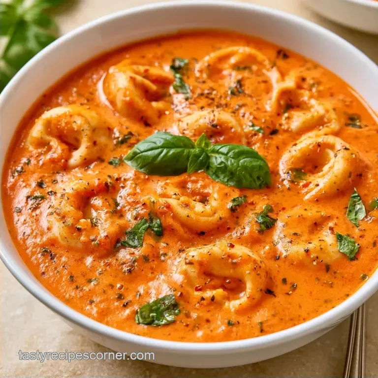 One-Pot Creamy Tomato Tortellini Soup