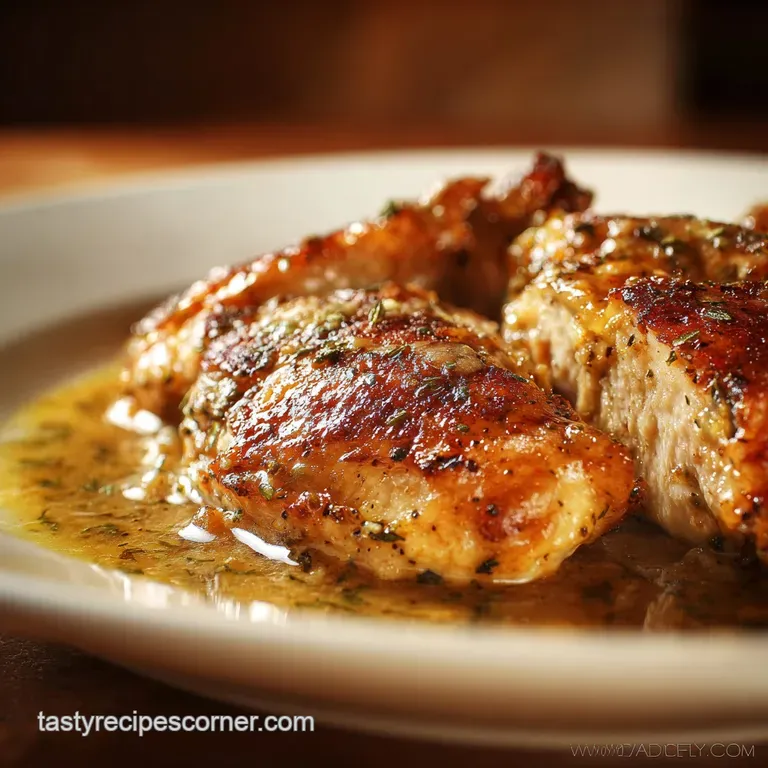 Chicken and Gravy: Crispy Thighs with Rich Thyme Pan Gravy