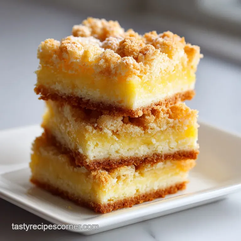 Vanilla Custard Crinkle Cake Squares Recipe