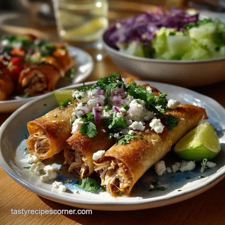 Easy Crockpot Chicken Taquitos Recipe