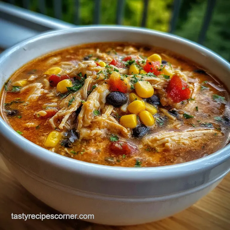 A comforting bowl of white chicken chili, garnished with fresh cilantro and a lime wedge, presented on a rustic wooden tab...