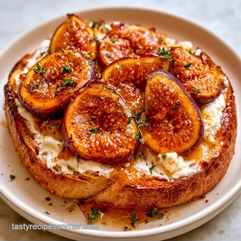 Elegant arrangement of crisp toast topped with sliced figs and white cheese on a minimalist ceramic platter.
