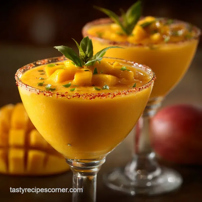 Mango Margarita: Blended Fresh Restaurant Style presentation