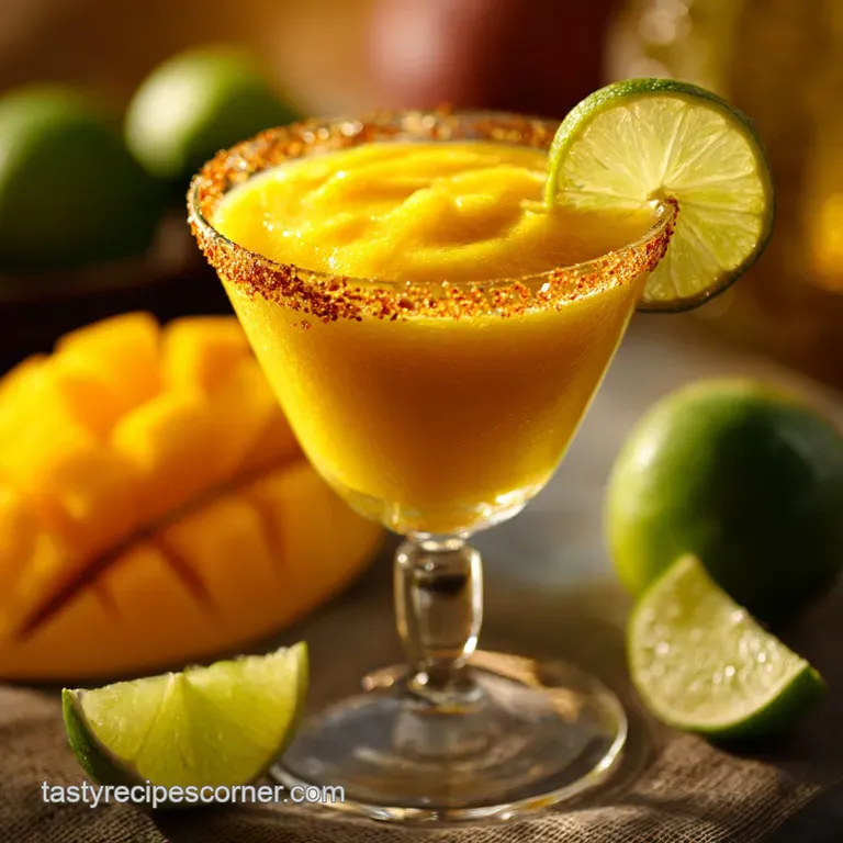Mango Margarita: Blended Fresh Restaurant Style