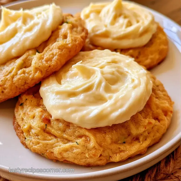 A stack of soft spice cookies topped with smooth white frosting, served on a ceramic plate with a linen napkin.