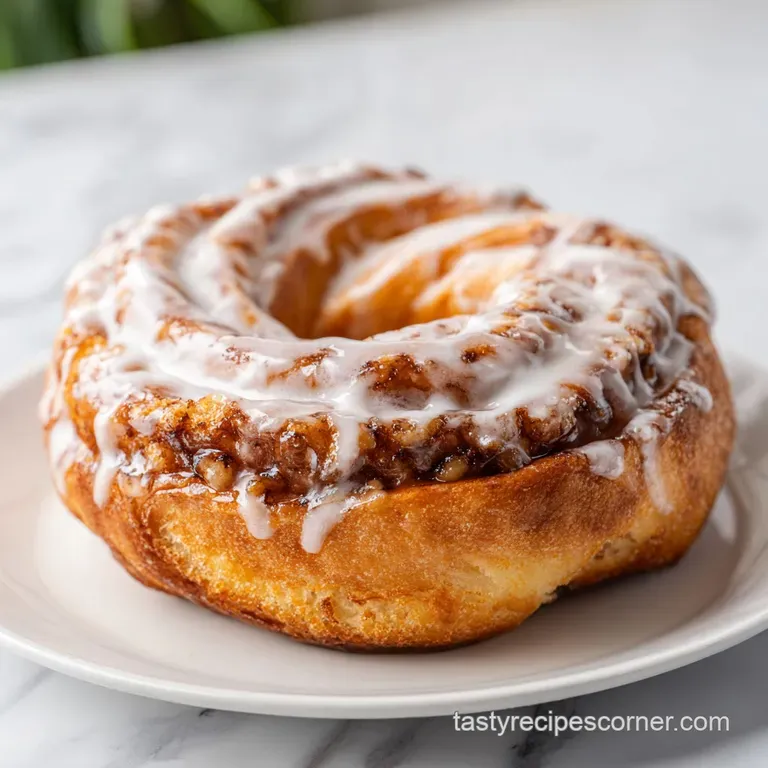A wedge of warm sticky bun on a plate, topped with gooey caramel and crunchy pecans, invitingly presented for serving.