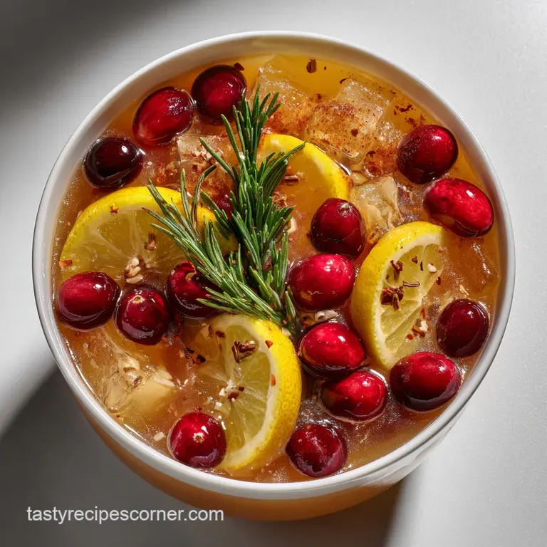 Christmas Cocktails: the Easy Winter Solstice Gin Punch presentation