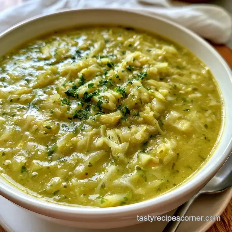 Smooth green puree in a white bowl topped with a swirl of olive oil and a sprig of fresh parsley on wood.