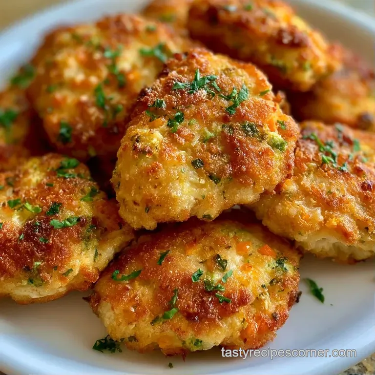 Golden breaded bites arranged neatly next to bright green steamed florets with a side of creamy dipping sauce.