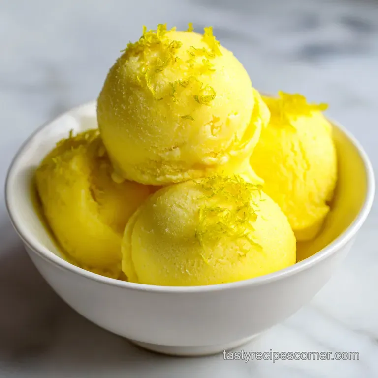 Homemade Lemon Sorbet: Velvety and Refreshing