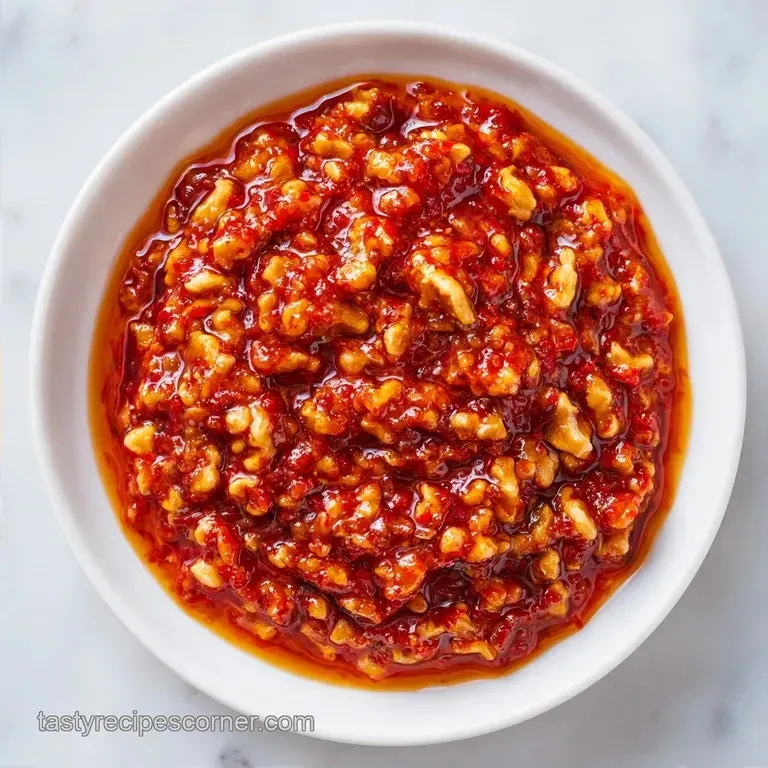 Red Pepper Pesto: Glossy and Tangy