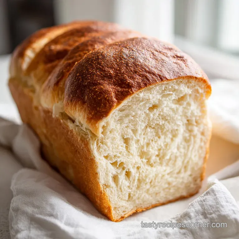 A single slice of fluffy sandwich bread with a tender crumb, artfully presented on a clean white plate.