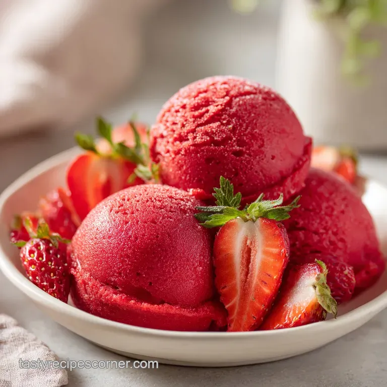 Strawberry Sorbet: Velvety and Seedless