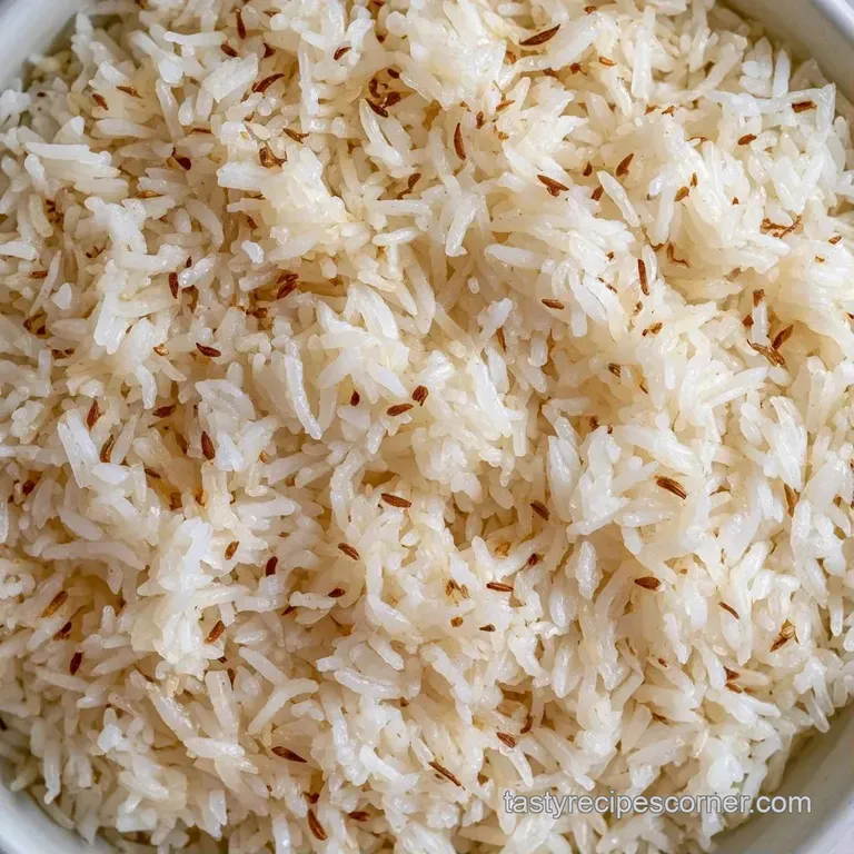 Elegant ceramic bowl of golden rice topped with fresh cilantro and slivered almonds on a rustic linen tablecloth.