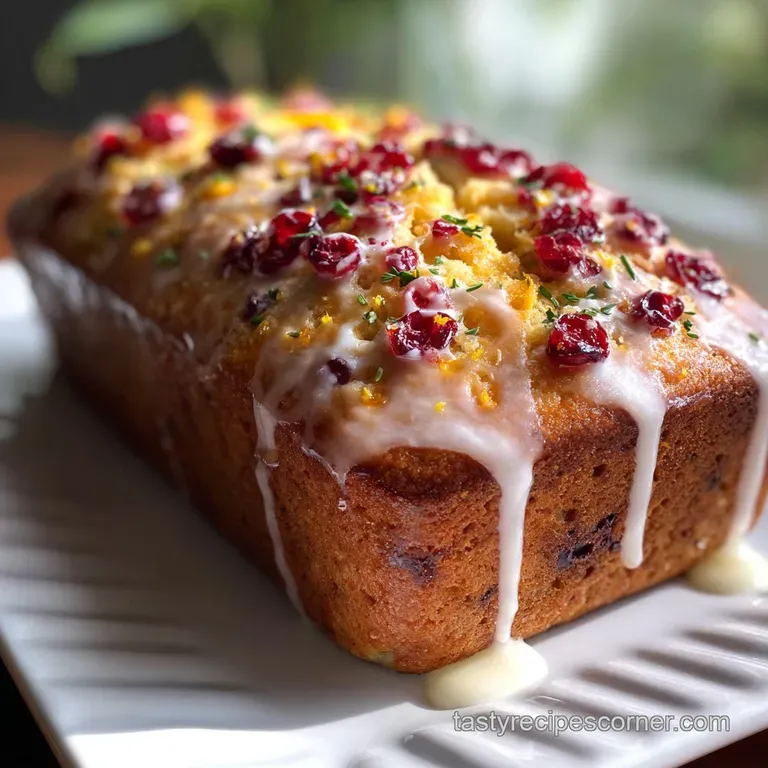 Irresistible Orange Glazed Cranberry Bread