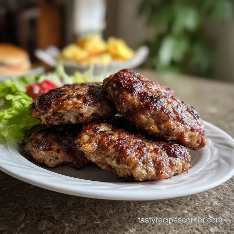 Easy Beef Sausage Breakfast: Juicy Homemade Patties presentation