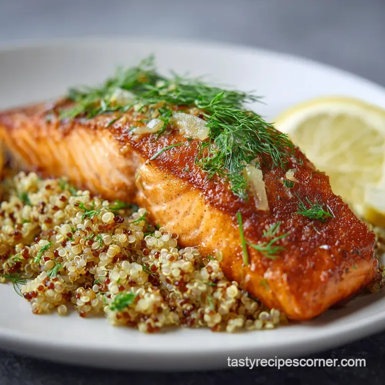Zepboundrelated Recipe: Speedy Salmon Quinoa Bowl presentation