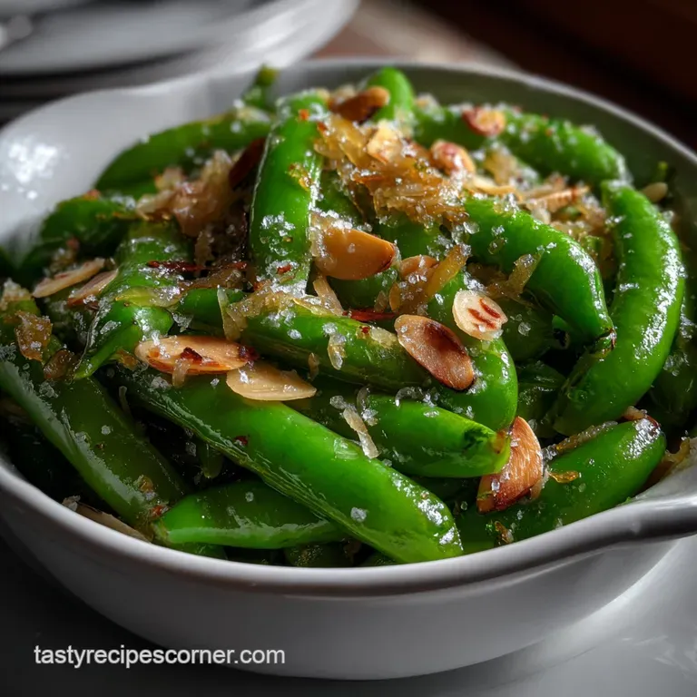 Sugar Snap Pea Recipe: Lemon-Garlic Almond Crunch