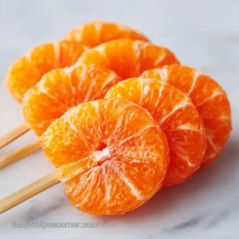 Mandarin Fruit Skewers: Crystal-Clear and Crispy