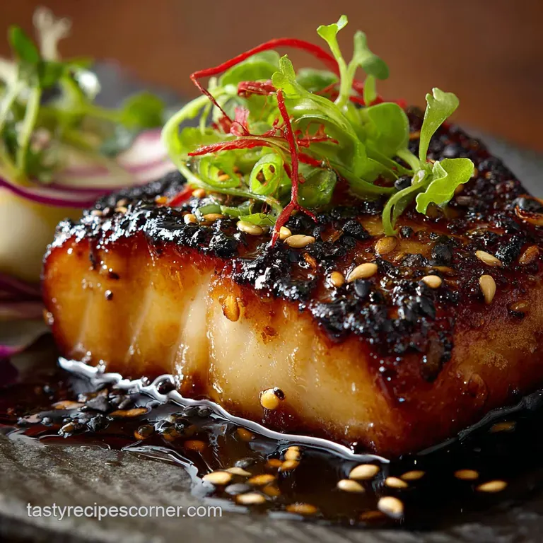 Black Cod Miso Recipe: Silky Buttery Miso-Glazed Fillets presentation