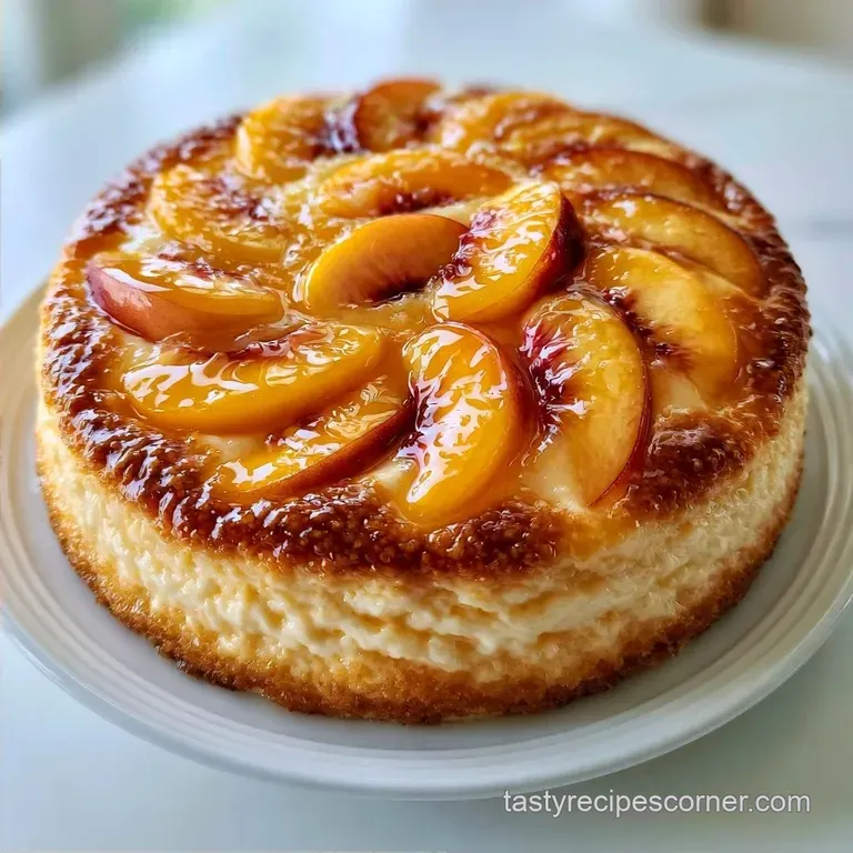 Nobake Peaches and Cream Cake with Ricotta