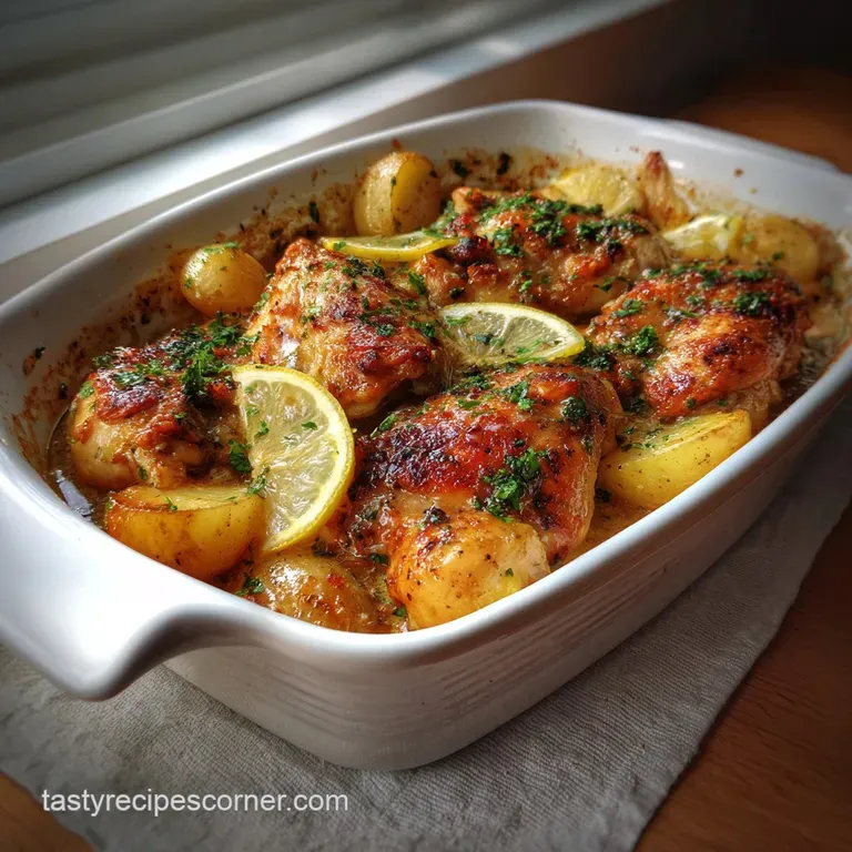Baked Chicken and Potatoes: One-Pan Method