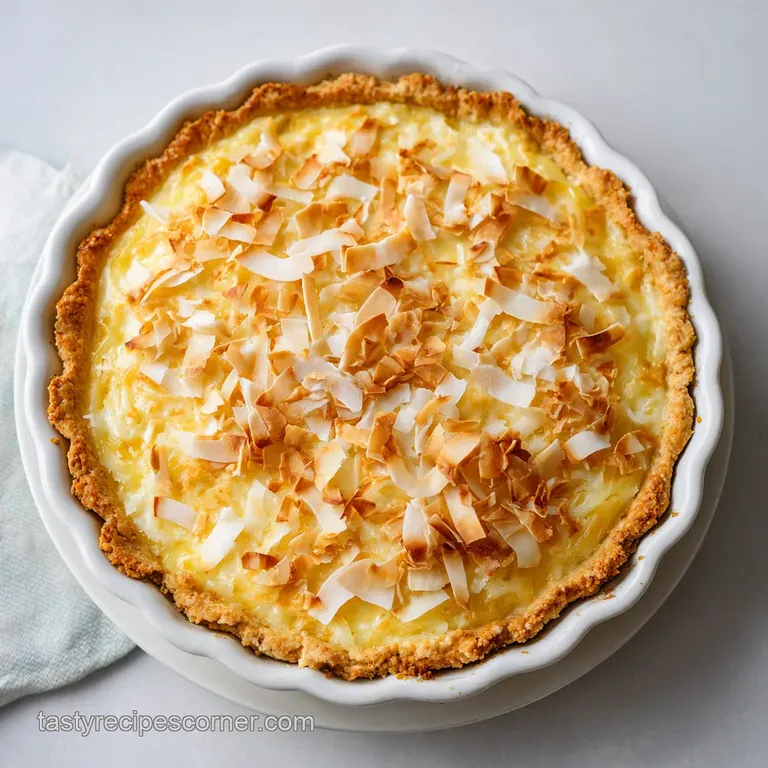 Pina Colada Coconut Pineapple Pie: Silky Tropical Cream