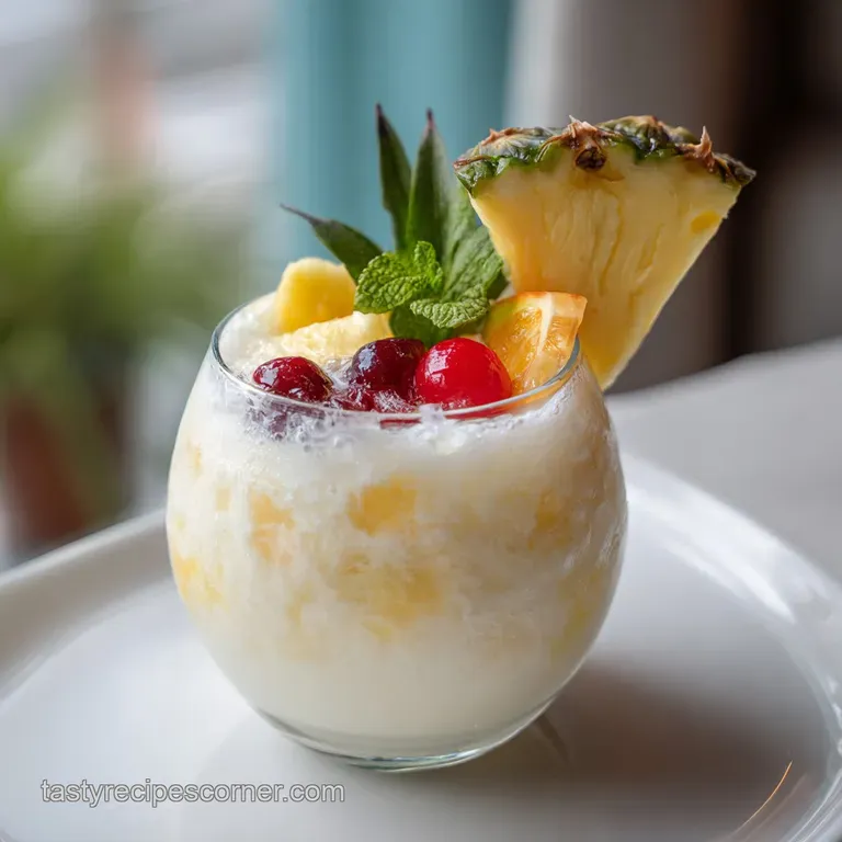 Pina Colada Sangria with White Wine