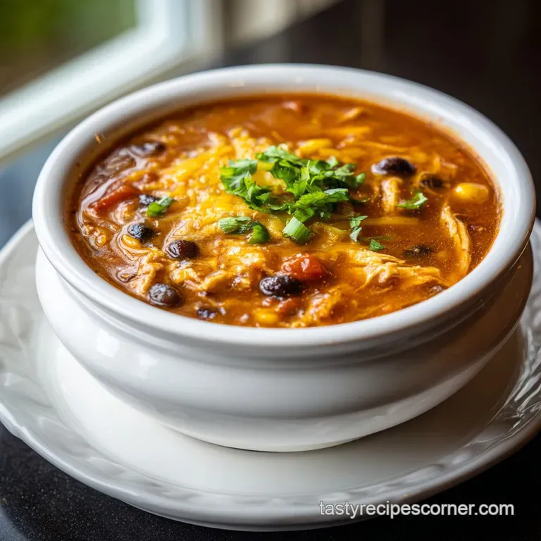 Quick Chicken Taco Soup: Silky & Savory