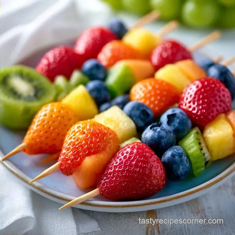Vibrant Rainbow Fruit Skewers