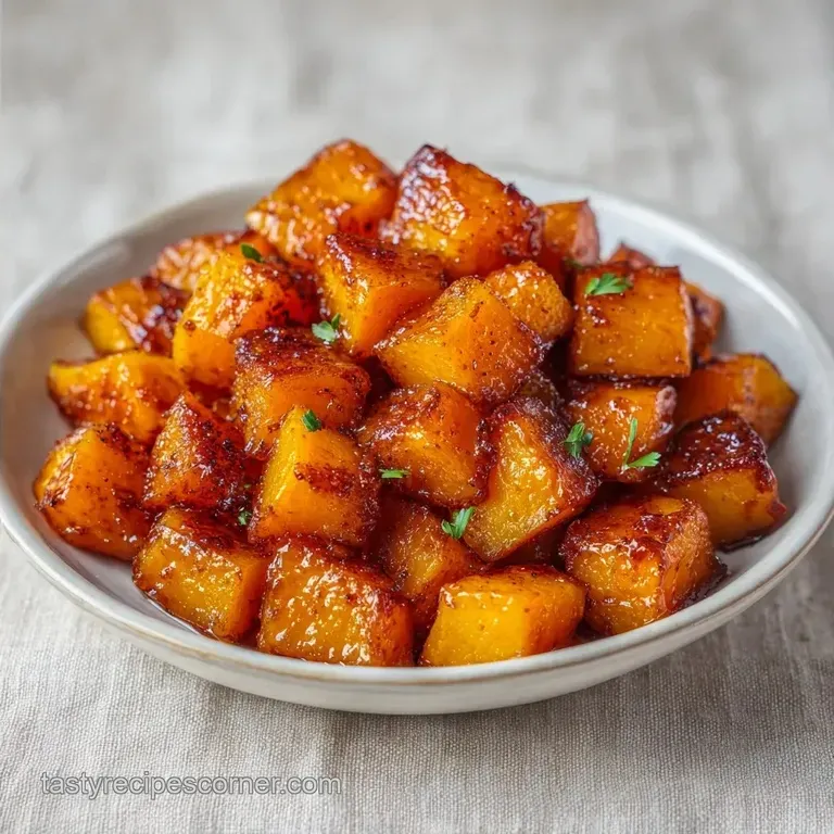 Easy Roasted Butternut Squash Cubes: Caramelized