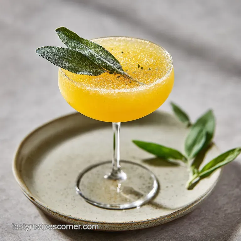 Pineapple Cocktail with Savory Sage