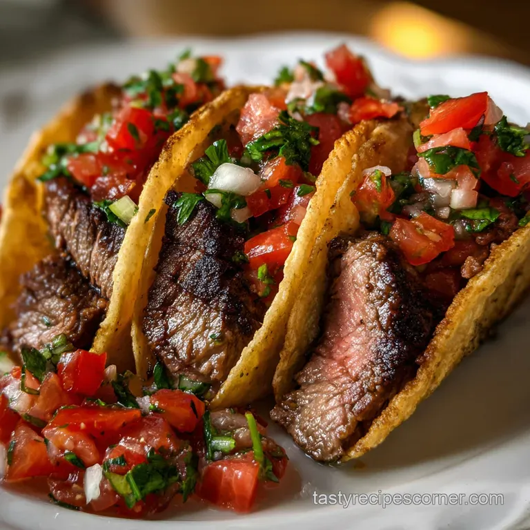 Steak Tacos: Seared Steak with Pico de Gallo