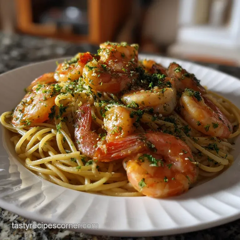 Velvety Shrimp Cream Pasta: 30-Minute Recipe presentation
