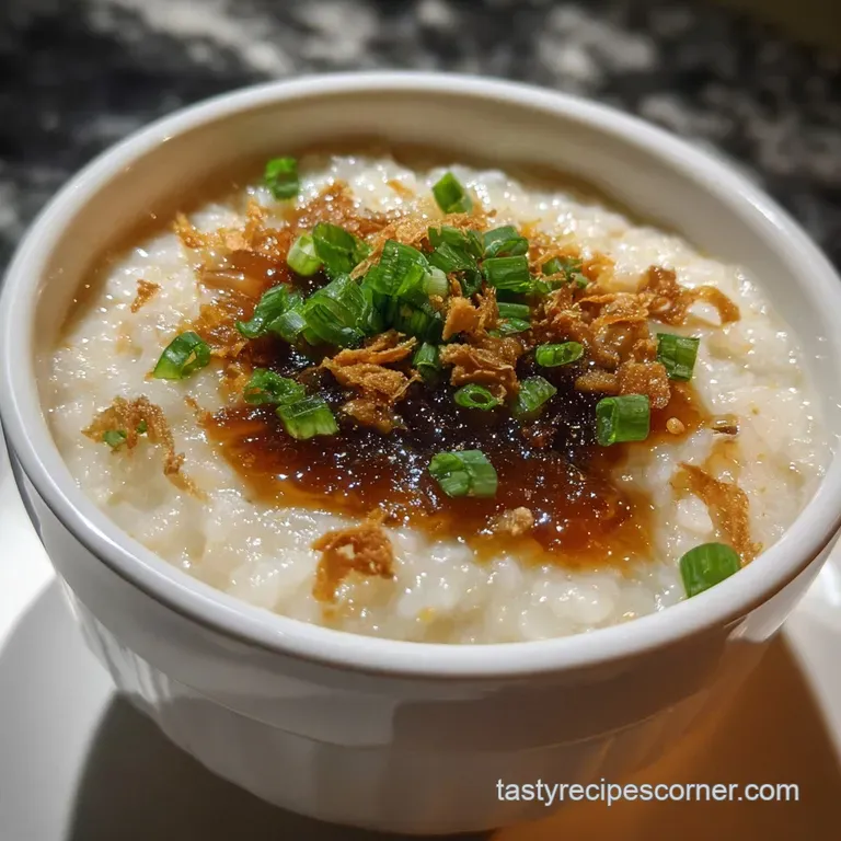 Rice Porridge: the Silky Ginger Congee Base presentation