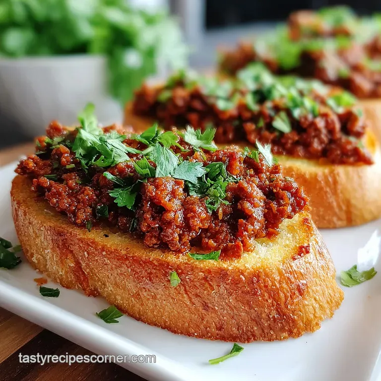 Sloppy Joe on thick Texas toast, piled high, with a side of crisp green lettuce. Sauce glistening on the toasted bread.