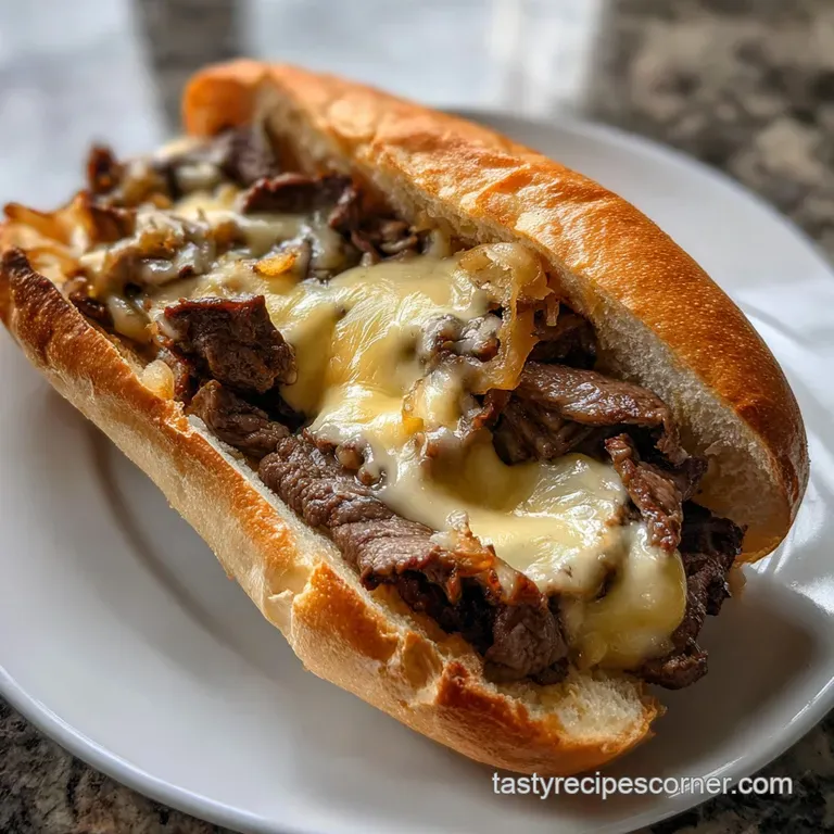 The Proper Philly Cheesesteak: Ultra-Tender Steak and Creamy Whiz presentation