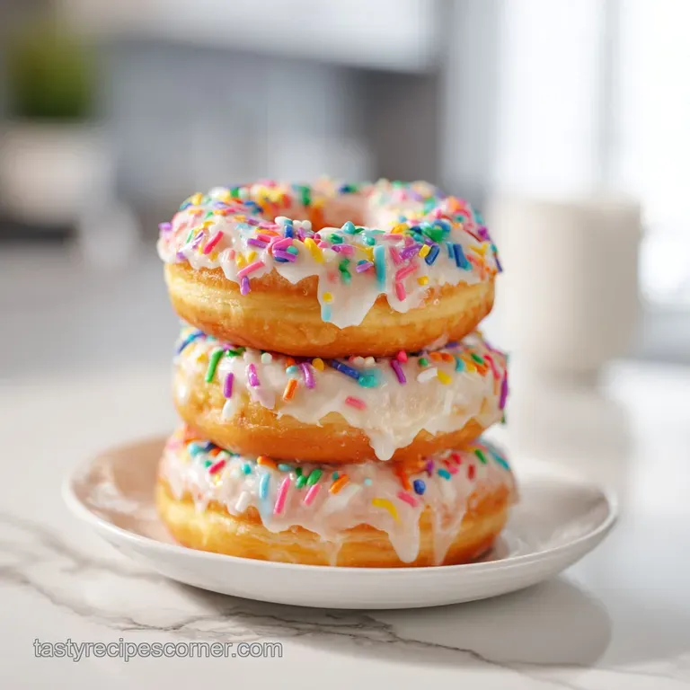 Triple Stack Donut Cake with Nutmeg Crumb