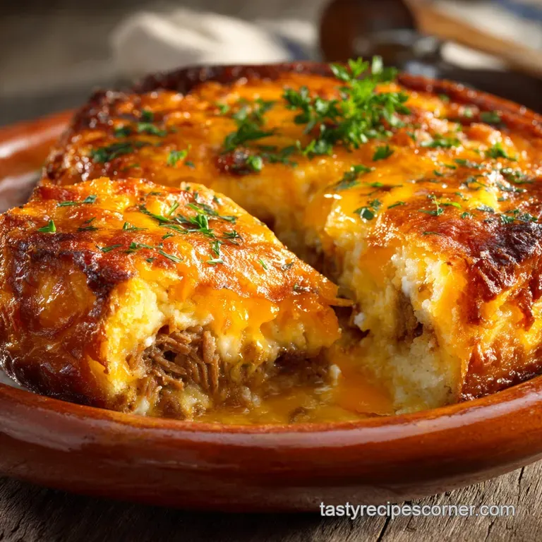 Cattleranch Casserole: the Ultimate Ranchers Pie with Cheddar Mash presentation