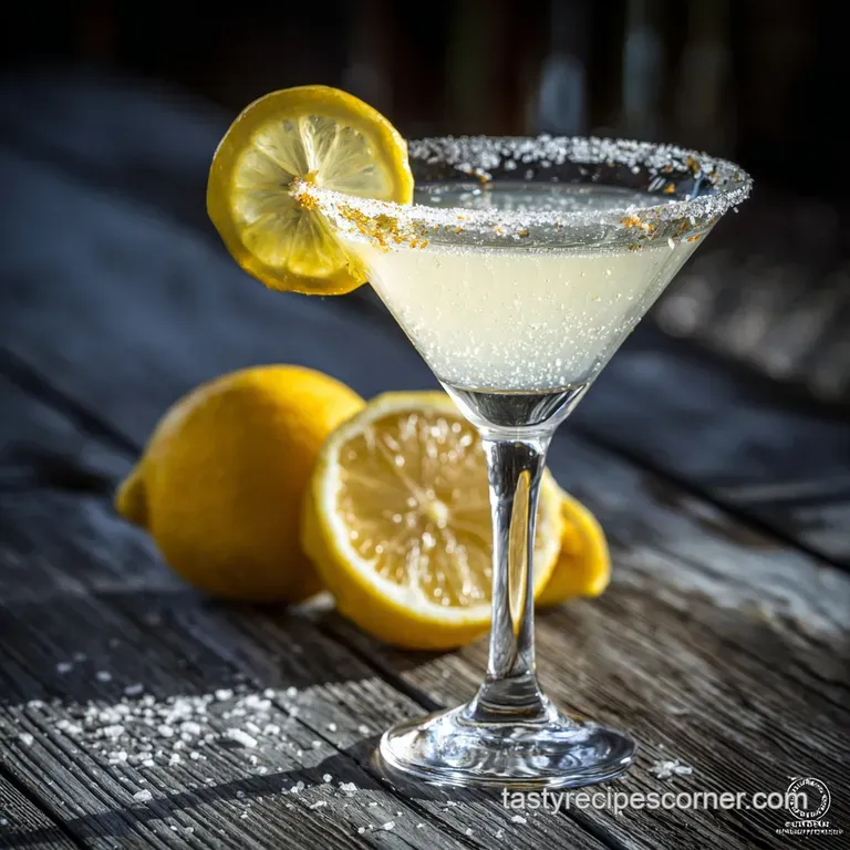 Lemon Drop Cocktail: the Zesty Classic Martini presentation